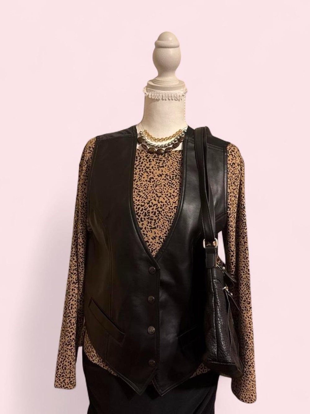 Black Leather Vest